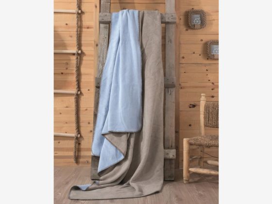 Cotton Box Double Cotton Blanket Mink Blue