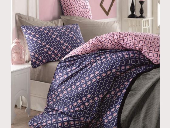 Cotton Box Double Bedspread Set Like Pink