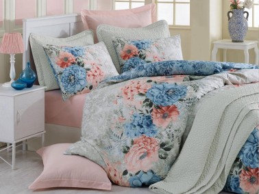 Cotton Box - طقم غطاء سرير مزدوج مبطن - أخضر Cotton Box Daily Cotton Box - طقم غطاء سرير مزدوج مبطن - أخضر Cotton Box Daily