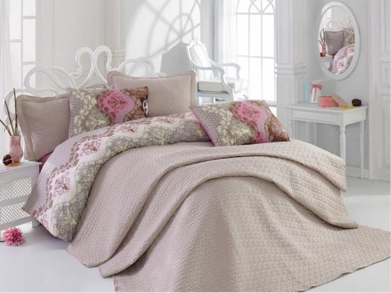 Cotton Box Daily Double Bedspread Set Beige