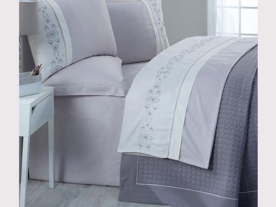 Cotton Box Diamond Series Double Bedspread Set Gray