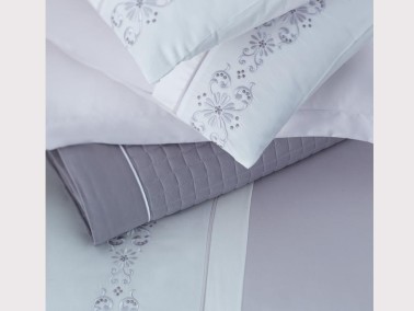 Cotton Box Diamond Series Double Bedspread Set Gray - Thumbnail
