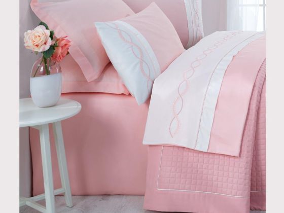 Cotton Box Diamond Series Double Bedspread Set Powder