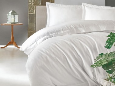 Cotton Box - Cotton Box Elegant Saten Nevresim Takımı Beyaz