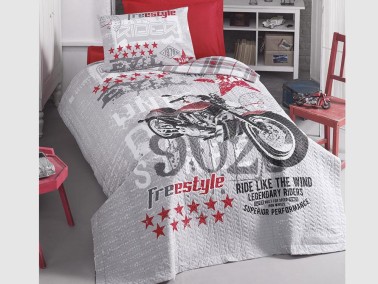 Cotton Box - طقم تلبيسه لحاف مبطن مفرد - رمادي Cotton Box Freestyle Cotton Box - طقم تلبيسه لحاف مبطن مفرد - رمادي Cotton Box Freestyle