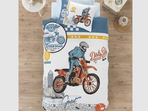 Cotton Box Young Ranforce Complete Set Single Cross Blue