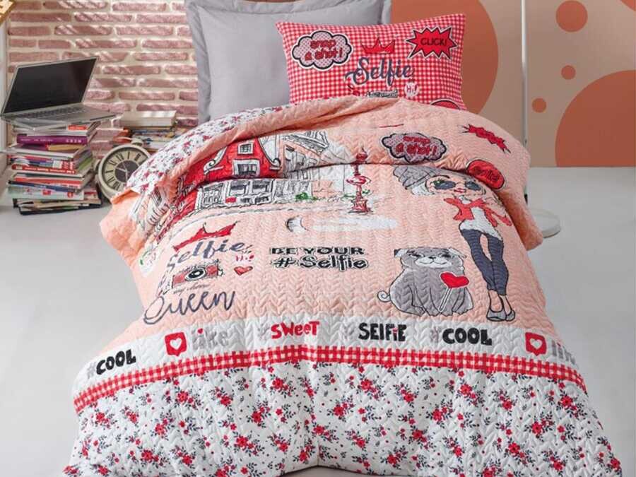 Cotton Box - Cotton Box Genç Ranforce Complete Set Selfie Kırmızı Tek Kişilik Cotton Box - Cotton Box Genç Ranforce Complete Set Selfie Kırmızı Tek Kişilik