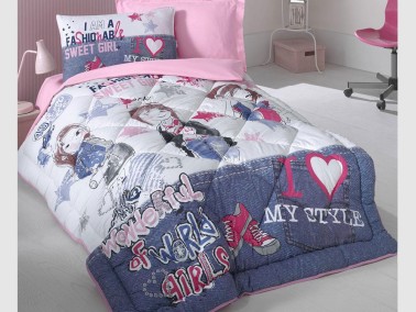 Cotton Box - Cotton Box Genç Ranforce Uyku Seti Fashion Girls Fuşya Tek Kişilik Cotton Box - Cotton Box Genç Ranforce Uyku Seti Fashion Girls Fuşya Tek Kişilik