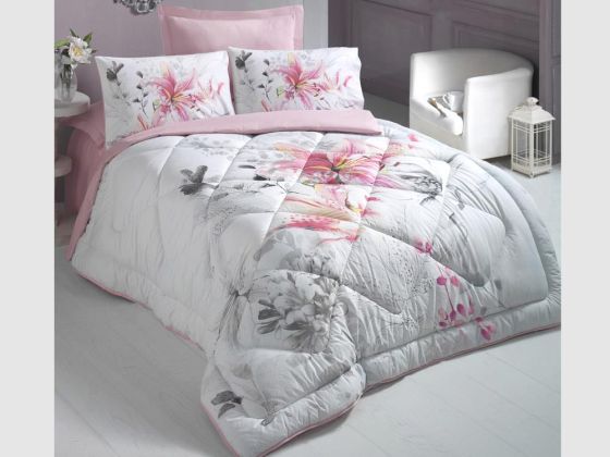 Cotton Box Iris Ranforce Double Bedding Set Pink