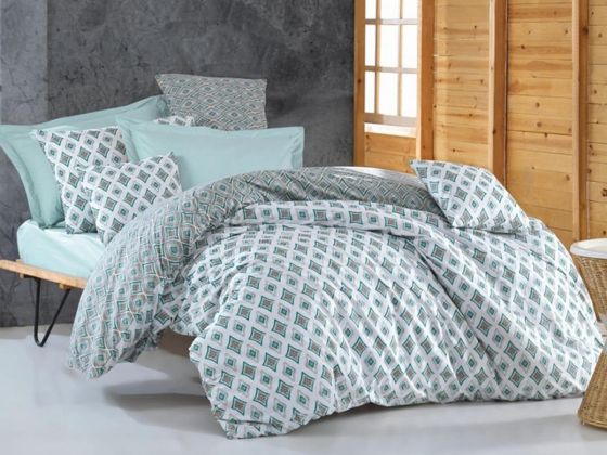 Cotton Box Minimal Duvet Cover Set Enza Petrol Double