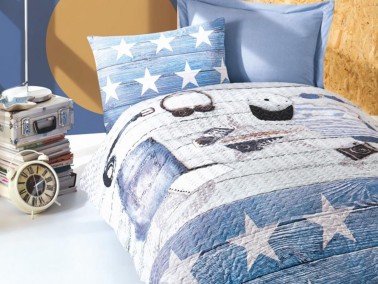 Cotton Box - طقم تلبيسه لحاف مبطن مفرد - أزرق Cotton Box Modus Cotton Box - طقم تلبيسه لحاف مبطن مفرد - أزرق Cotton Box Modus