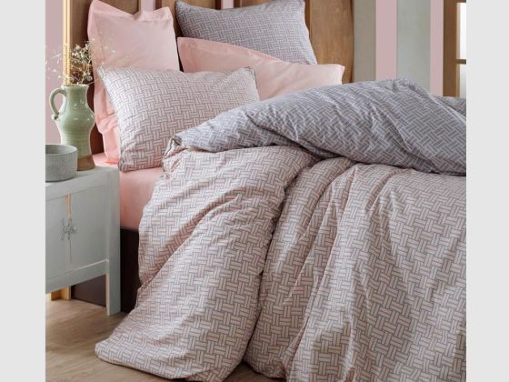 Cotton Box Must Double Duvet Cover Set Salmon