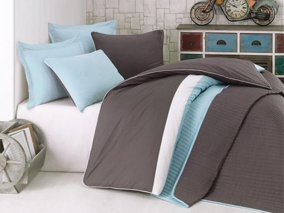 Cotton Box Plain Sports Mint Double Bed Linen Ranforce Duvet Cover Set