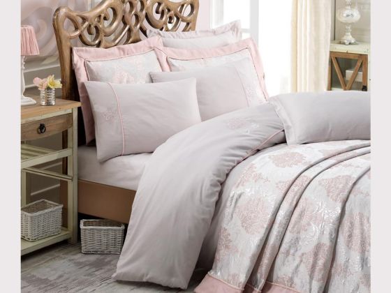 Cotton Box Platinum Series Double Bedspread Set Luna Gray