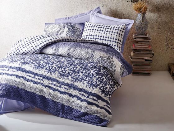 Cotton Box Ranforce Complete Set Lucca Single Blue