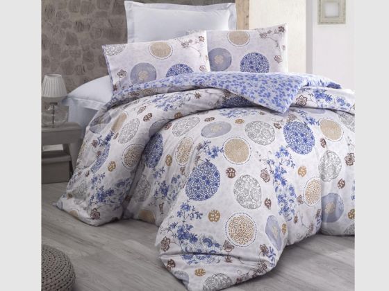 Cotton Box Ranforce Duvet Cover Set Lola Blue Single