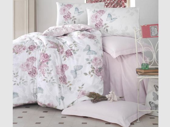 Cotton Box Ranforce Duvet Cover Set Rosella Pink Single