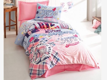 Cotton Box - Cotton Box Ranforce Nevresim Takımı Superstar Pembe Tek Kişilik Cotton Box - Cotton Box Ranforce Nevresim Takımı Superstar Pembe Tek Kişilik