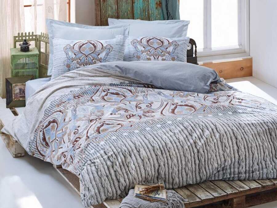 Cotton Box - Cotton Box Ranforce Nevresim Takımı Verona Mavi Çift Kişilik Cotton Box - Cotton Box Ranforce Nevresim Takımı Verona Mavi Çift Kişilik