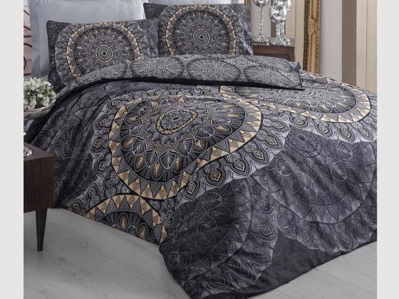 Cotton Box Royal Satin Duvet Cover Set Elenor Black