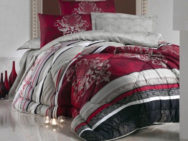 Cotton Box - Cotton Box Royal Saten Uyku Seti Azra Bordo