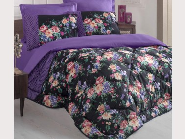Cotton Box - Cotton Box Saten Uyku Seti Jaden Mor Çift Kişilik Cotton Box - Cotton Box Saten Uyku Seti Jaden Mor Çift Kişilik
