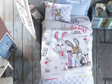 Cotton Box - طقم تلبيسه لحاف مبطن مفرد - أزرق Cotton Box Skate Cotton Box - طقم تلبيسه لحاف مبطن مفرد - أزرق Cotton Box Skate