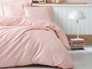 Cotton Box - Cotton Box Stripe Pudra Pamuk Saten Nevresim Takımı Çift Kişilik Cotton Box - Cotton Box Stripe Pudra Pamuk Saten Nevresim Takımı Çift Kişilik