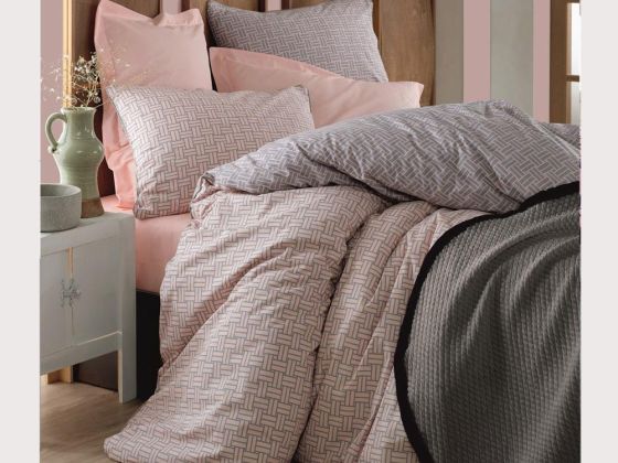 Cotton Box Must Single Bedspread Set Salmon Color