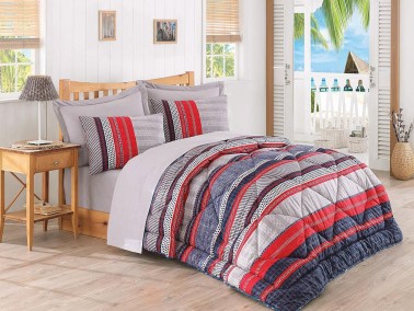 Cotton Box - Cotton Box Vera Ranforce Çift Kişilik Uyku Seti Mavi