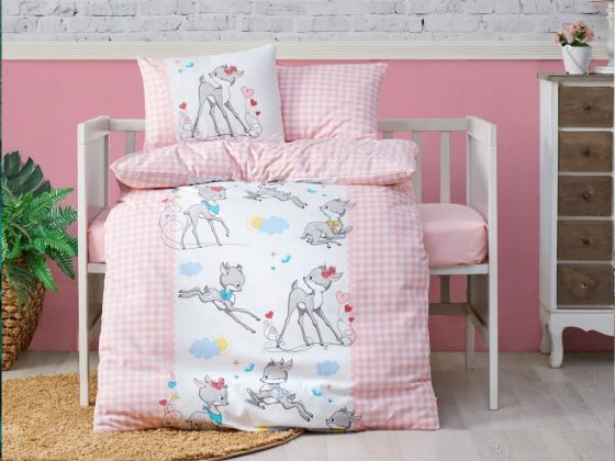 Cottonbox Bambi Baby Duvet Cover Set Pink