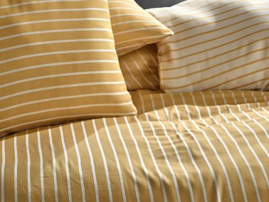 Cottonbox Bamboo Satin Double Duvet Cover Set Yellow - Thumbnail