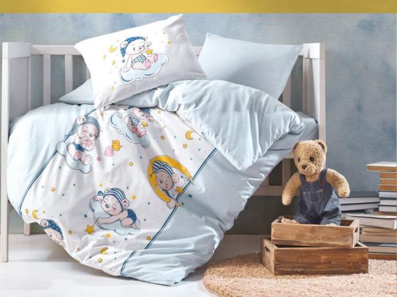 Cottonbox Bear Baby Duvet Cover Set Blue