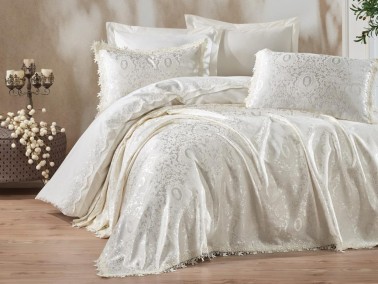 Cottonbox Chi Chi Double Pique Duvet Cover Set Elegance Cream - Thumbnail