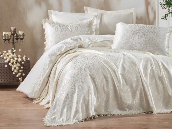 Cottonbox Chi Chi Double Pique Duvet Cover Set Elegance Cream