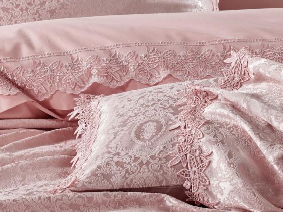 Cottonbox Chi Chi Double Pique Duvet Cover Set Elegance Powder