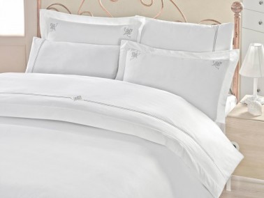 Cottonbox Classic Güher Double Duvet Cover Set White - Thumbnail