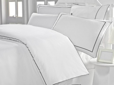 Dowry World - Cottonbox Classic Mahur Double Duvet Cover Set White Dowry World - Cottonbox Classic Mahur Double Duvet Cover Set White