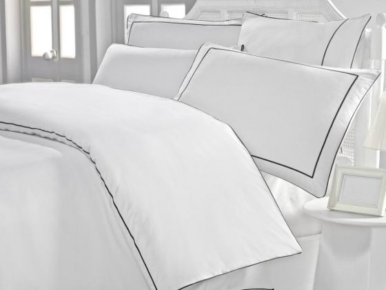 Cottonbox Classic Mahur Double Duvet Cover Set White