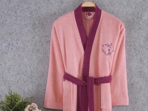 Cottonbox Fine Single Bathrobe Pink-Plum