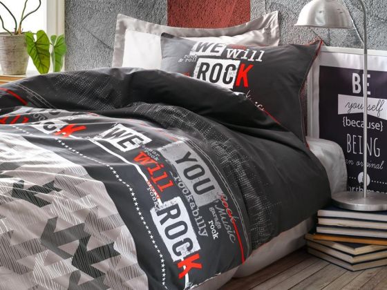 Cottonbox Junior Rock Single Duvet Cover Set Red