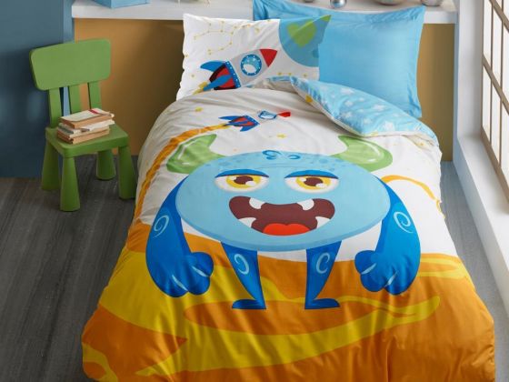 Cottonbox Junior Giant Single Duvet Cover Set Blue