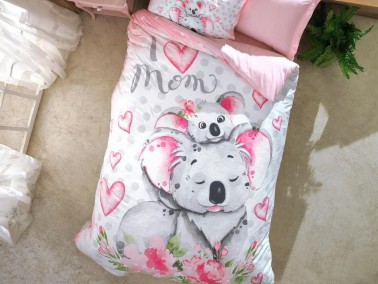 Cottonbox Junior Koala Single Duvet Cover Set Pink - Thumbnail