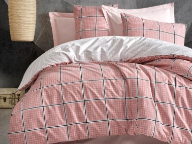 Cottonbox Minimal Double Duvet Cover Set Ronni Pink - Thumbnail