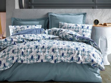 Cottonbox Minimal Double Duvet Cover Set Tory Blue - Thumbnail