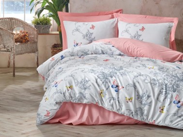 Cottonbox Modeline Cathi Double Duvet Cover Set Salmon - Thumbnail