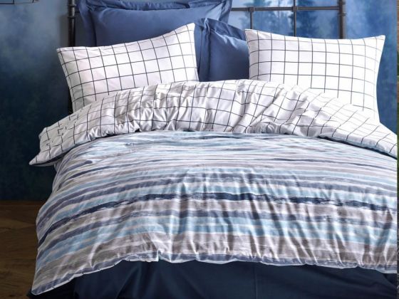 Cottonbox Modeline Grace Double Duvet Cover Set Blue