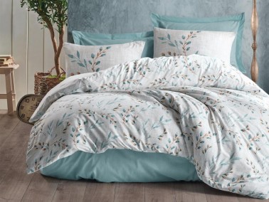 Cottonbox Modeline Lendell Double Duvet Cover Set Mint - Thumbnail