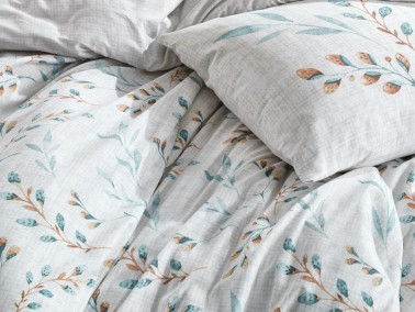 Cottonbox Modeline Lendell Double Duvet Cover Set Mint - Thumbnail