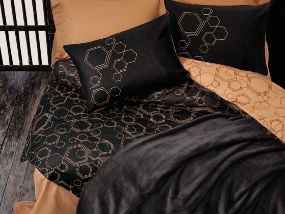 Cottonbox Cotton Blanket Dawn Double Duvet Cover Set Copper